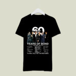 007 60 Years of Bond 25 Films Signatures 2 T Shirt
