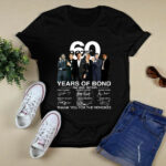 007 60 Years of Bond 25 Films Signatures 4 T Shirt