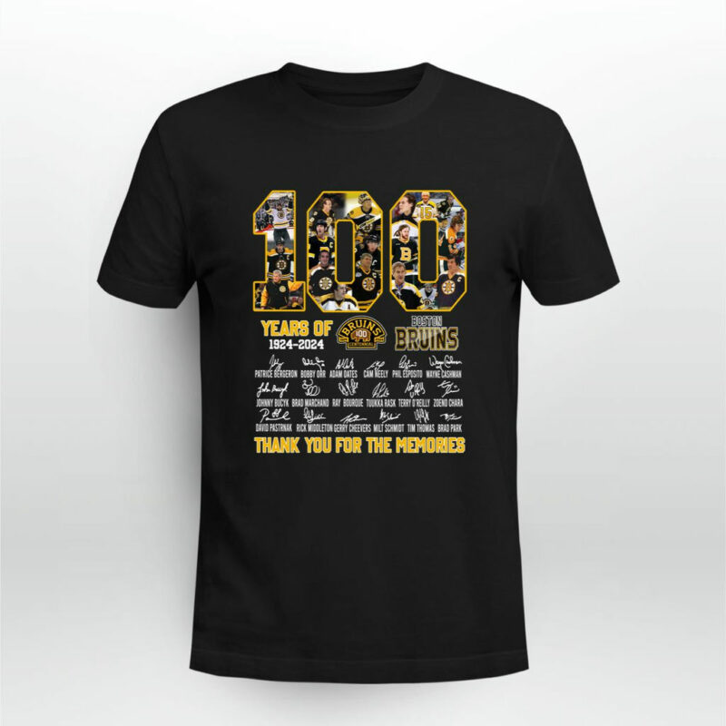 100 Years Of 1924 2024 Boston Hockey Thank You For The Memories 0 T Shirt