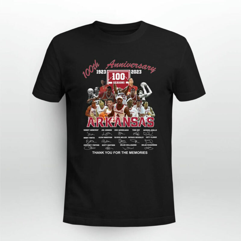 100Th Anniversary 1923 2023 Arkansas Thank You For The Memories Shirrt 0 T Shirt