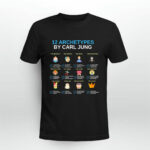12 Archetypes By Carl Jung Personality Types The Innocent The Orphan The Hero The Caregiver 2 T Shirt