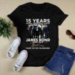 15 years 2006 2021 James Bond Daniel Craig thank you for the memories signature 4 T Shirt