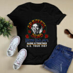 1987 Grateful Dead Jerry Garcia Bob Dylan The Dead front 1 2 T Shirt