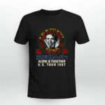 1987 Grateful Dead Jerry Garcia Bob Dylan The Dead front 1 3 T Shirt