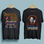 1987 Grateful Dead Jerry Garcia Bob Dylan The Dead front 1 4 T Shirt