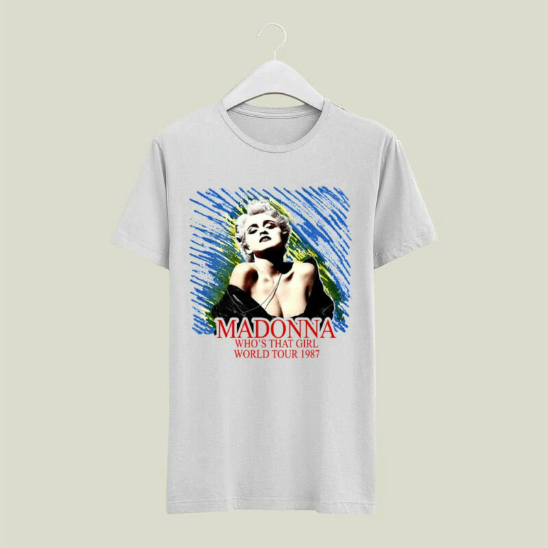 1987 Madonna Whos That Girl World Tour Front 5 T Shirt