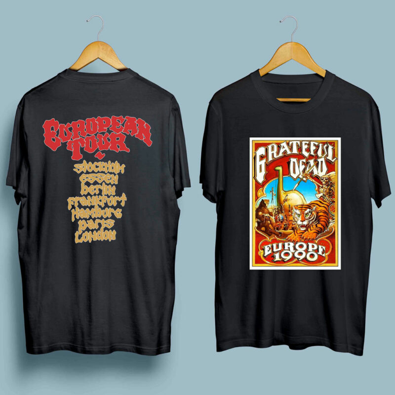 1990 Grateful Dead European Tour Front 4 T Shirt
