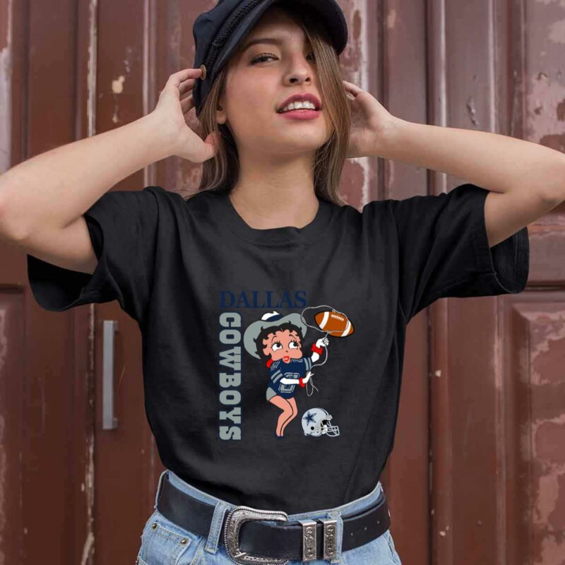 1996 Dallas Cowboys Vintage Betty Boop Pop Cartoon Diva 0 T Shirt