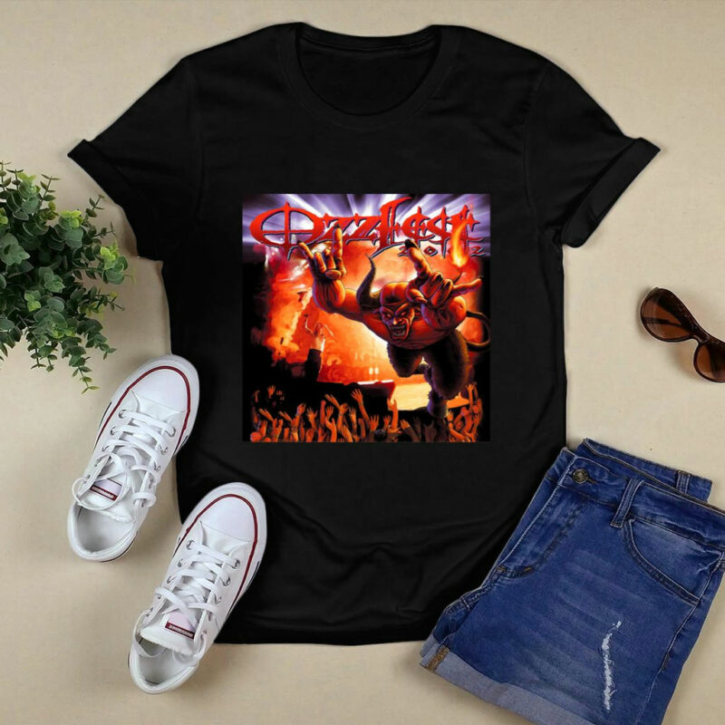 2002 Ozzy Osbourne Ozzfest Tour Front 4 T Shirt