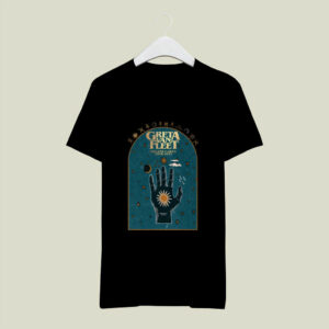 2022 Greta Van Fleet Dreams In Gold Tour Greta Van Fleet Tour Greta Van Fleet Front 4 T Shirt