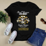 2023 Real Women Love Hockey Smart Women Love The Boston Bruin Signatures 4 T Shirt