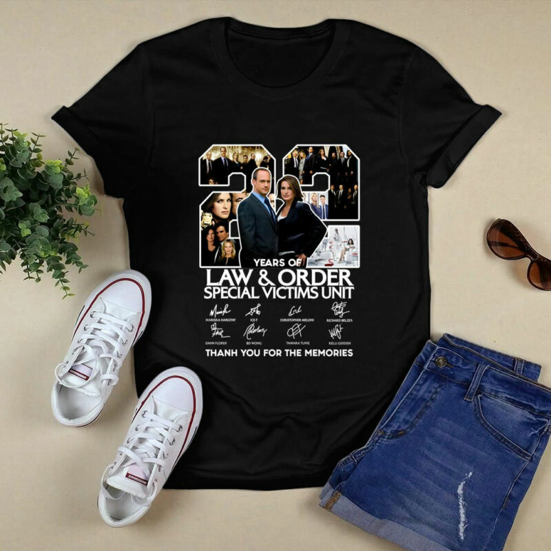 22 Years Of Law And Order Special Victims Unit Thank You For The Memories Signatures 0 T Shirt