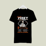 28 Buster Posey San Francisco Giants 2009 2022 Signature Thank You For The Memories 4 T Shirt