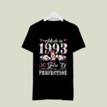 30 Year Old Made in 1993 Floral 30Th Birthday Minnie Mouse 30 Years Old 4 T Shirt