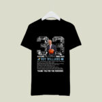 33 Years 1933 2021 Roy Williams Thank You For The Memories Signature 1 T Shirt