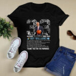 33 Years 1933 2021 Roy Williams Thank You For The Memories Signature 4 T Shirt