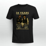34 Years 1990 2024 Brooks And Dunn Thank You For The Memories Signatures 4 T Shirt