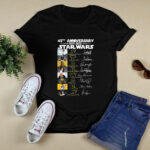 45th Anniversary 1977 2022 Star Wars Signatures 4 T Shirt
