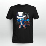 4th of July Dabbing Uncle Sam Lacrosse LAX Independence Day 3 T Shirt