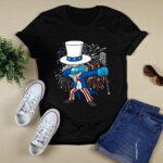 4th of July Dabbing Uncle Sam Lacrosse LAX Independence Day 4 T Shirt