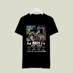 50 Years Of Kiss Band 1973 2023 Thank You For The Memories Signatures 2 T Shirt