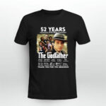 52 Years 1972 2024 The Godfather Signatures Thank You For The Memories 2 T Shirt