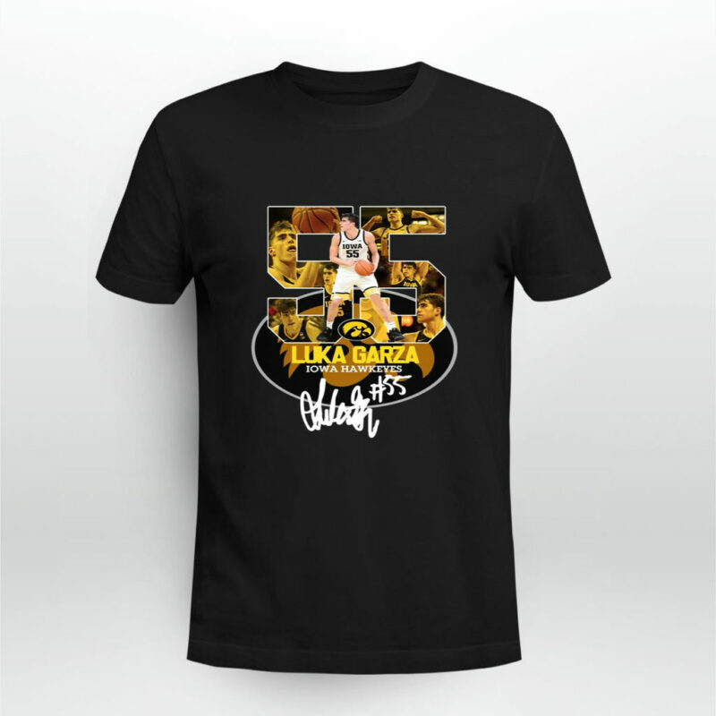 55 Luka Garza Iowa Hawkeyes Signature 0 T Shirt