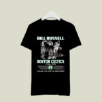 6 Bill Russell Boston Celtics 1956 1969 thank you for the memories signatures 2 T Shirt
