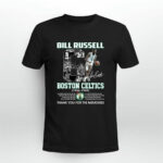 6 Bill Russell Boston Celtics 1956 1969 thank you for the memories signatures 3 T Shirt