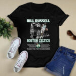 6 Bill Russell Boston Celtics 1956 1969 thank you for the memories signatures 4 T Shirt