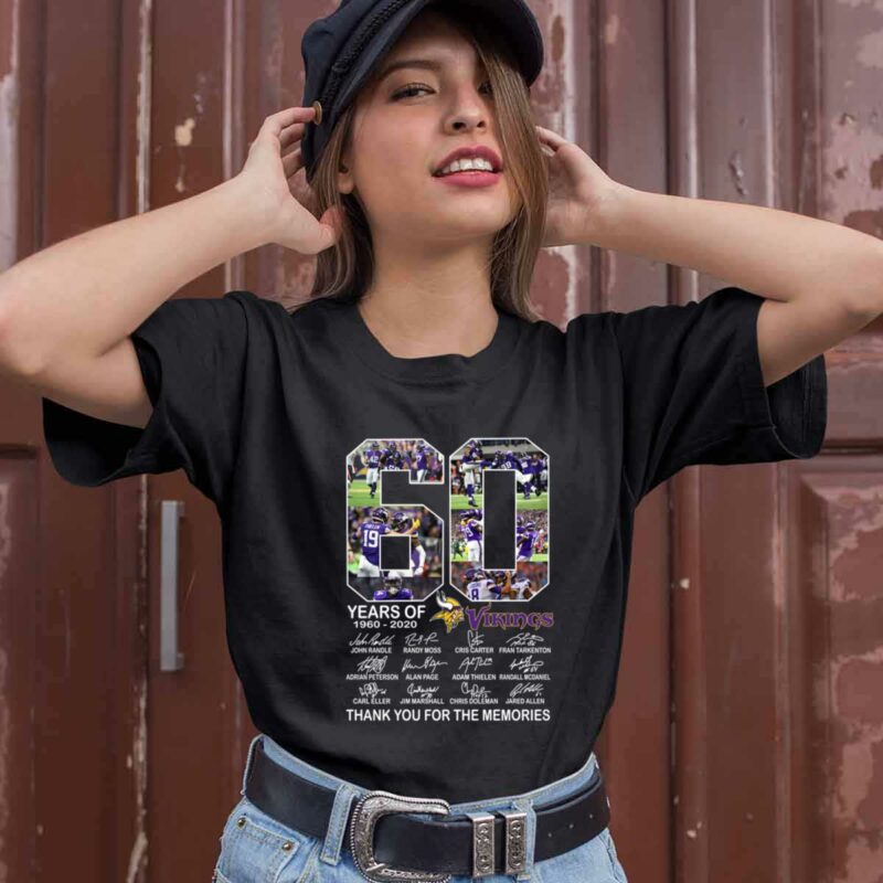 60 Years Of Minnesota Vikings Thank You For The Memories 0 T Shirt