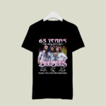 65 years 1958 2023 Bee Gees Maurice Gibb Barry Gibb Robin Gibb Signatures Thanks 4 T Shirt