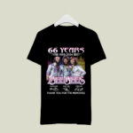 66 years 1958 2024 Bee Gees Maurice Gibb Barry Gibb Robin Gibb Signatures Thanks 4 T Shirt