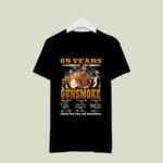 69 Years 1955 2024 Gunsmoke Thank You For The Memories Signatures 4 T Shirt