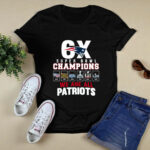 6X Super Bowl Champions We are all Patriots 2 T Shirt