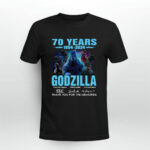 70 Years 1954 2024 of the Godzilla Signatures Thank You for the Memories 2 T Shirt