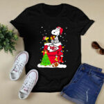 A Happy Christmas With Kansas City Chiefs Snoopy 3 T Shirt