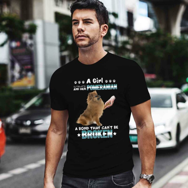 A Girl And Her Pomeranian A Bond That Cant Be Broken 0 T Shirt 1