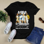 Abba 50th Anniversary 1972 2022 Thank You For Memories Signatures 3 T Shirt