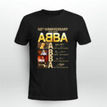 Abba 50th Anniversary 2d Apparel 2 T Shirt