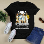 Abba 52nd Anniversary 1972 2024 Thank You For Memories Signatures 4 T Shirt
