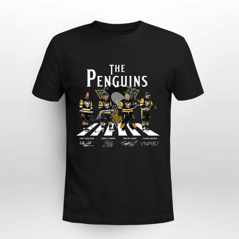 Abbey Road Erik Karlsson Sidney Crosby Tristan Jarry And Evgeni Malkin Signatures 0 T Shirt