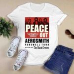 Aerosmith 2023 2024 Peace Out Farewell Tour The Black Crowes Tour front 3 T Shirt