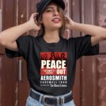 Aerosmith 2023 2024 Peace Out Farewell Tour The Black Crowes Tour front black 1 T Shirt