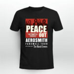 Aerosmith 2023 2024 Peace Out Farewell Tour The Black Crowes Tour front black 3 T Shirt