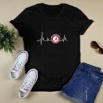 Alabama Crimson Tide Heartbeat 4 T Shirt