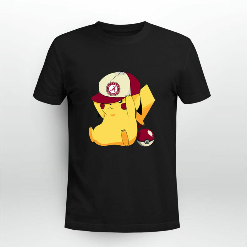 Alabama Crimson Tide Pikachu Pokemon 0 T Shirt