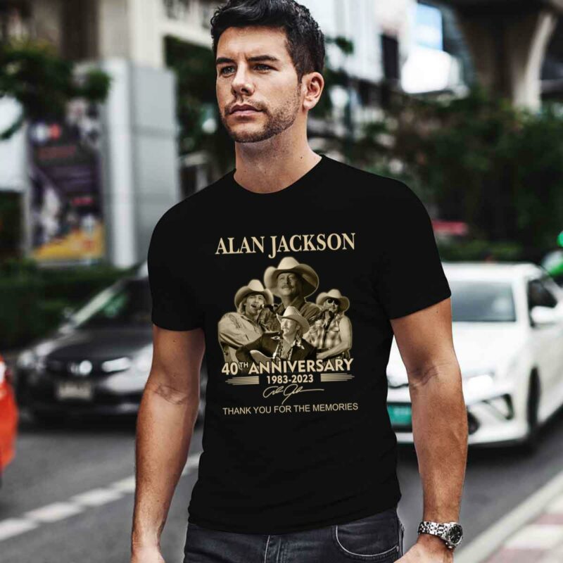 Alan Jackson 40Th Anniversary 1983 2023 Signature 0 T Shirt