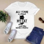 All I Care Is About My Cat And Like Maybe 3 People 3 T Shirt