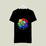 All The People Imagine Living Life In Peace Hippie Graphic 2 T Shirt
